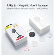 Автотримач для телефону магнітний Baseus Little Sun Magnetic на торпедо Чорний