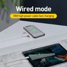 УМБ Baseus Mini S 1in2 Bracket 10000mAh 18W QC3.0 PD з Бездротовий зарядкою Qi 10W Білий