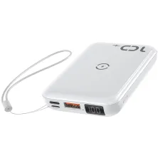 УМБ Baseus Mini S 1in2 Bracket 10000mAh 18W QC3.0 PD з Бездротовий зарядкою Qi 10W Білий