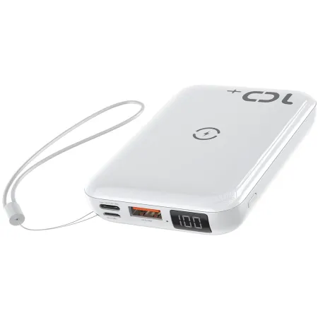 УМБ Baseus Mini S 1in2 Bracket 10000mAh 18W QC3.0 PD з Бездротовий зарядкою Qi 10W Білий