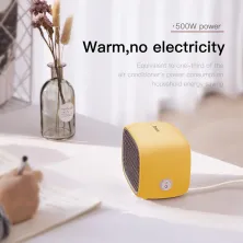 Тепловентилятор Baseus Warm Little White Fan Heater 500W Жовтий