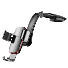 Автотримач для телефону Baseus Metal Age Gravity на торпедо Сріблястий