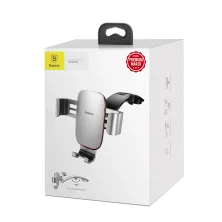 Автотримач для телефону Baseus Metal Age Gravity на торпедо Сріблястий