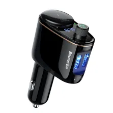 FM-трансмітер Baseus Locomotive MP3 Car Charger 2USB 3.4A Чорний