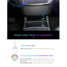 FM-трансмітер Baseus Locomotive MP3 Car Charger 2USB 3.4A Чорний