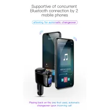 FM-трансмітер Baseus Locomotive MP3 Car Charger 2USB 3.4A Чорний