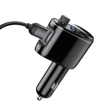 FM-трансмітер Baseus Locomotive MP3 Car Charger 2USB 3.4A Чорний