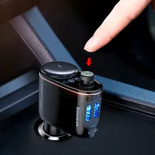FM-трансмітер Baseus Locomotive MP3 Car Charger 2USB 3.4A Чорний