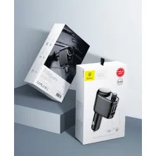 FM-трансмітер Baseus Locomotive MP3 Car Charger 2USB 3.4A Чорний