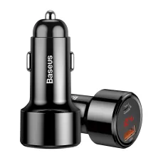 Автомобильное зарядное устройство Baseus Magic Series Dual Quick Charge Car Charger QC 4.0 45W USB + Type-C Черный