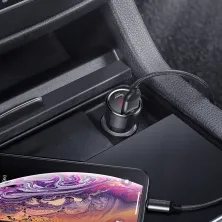 Автомобильное зарядное устройство Baseus Magic Series Dual Quick Charge Car Charger QC 4.0 45W USB + Type-C Черный