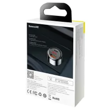 Автомобильное зарядное устройство Baseus Magic Series Dual Quick Charge Car Charger QC 4.0 45W USB + Type-C Черный