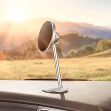 Автотримач для телефону магнітний Baseus Little Sun Magnetic на торпедо Сріблястий