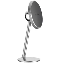 Автотримач для телефону магнітний Baseus Little Sun Magnetic на торпедо Сріблястий