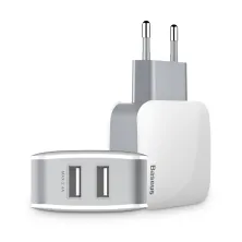 Мережевий зарядний пристрій Baseus Letour Dual U Charger 2USB 2.4A Біло-Сірий