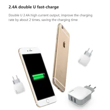 Мережевий зарядний пристрій Baseus Letour Dual U Charger 2USB 2.4A Біло-Сірий