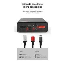 УМБ Baseus Mulight 20000mAh 18W з технологією QC3.0 + PD3.0 Чорний