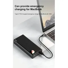 УМБ Baseus Mulight 20000mAh 18W з технологією QC3.0 + PD3.0 Чорний