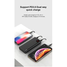 УМБ Baseus Mulight 20000mAh 18W з технологією QC3.0 + PD3.0 Чорний
