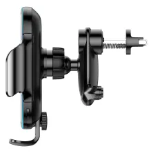 Беспроводное автомобильное зарядное устройство Baseus Light Electric Holder с технологией Qi 15W Черный
