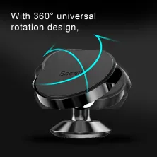 Автотримач для телефону магнітний Baseus Small Ears на торпедо Чорний