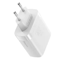 Мережевий зарядний пристрій Baseus Mirror Travel Digital Display 30W 4USB 6A Білий