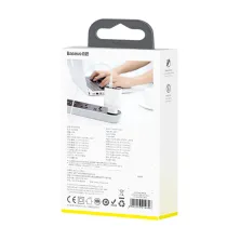 Мережевий зарядний пристрій Baseus Mirror Travel Digital Display 30W 4USB 6A Білий