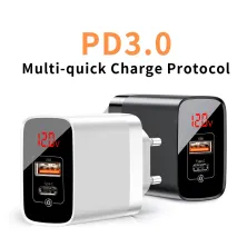Мережевий зарядний пристрій Baseus Mirror Lake PPS QC3.0+PD3.0 18W USB+Type-C 3A Білий