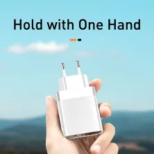 Мережевий зарядний пристрій Baseus Mirror Lake PPS QC3.0+PD3.0 18W USB+Type-C 3A Білий
