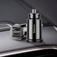 Автомобільний зарядний пристрій Baseus Grain 2USB 3.1A Чорний