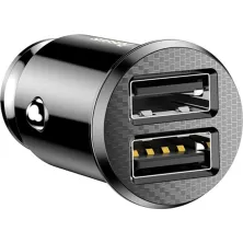 Автомобільний зарядний пристрій Baseus Grain 2USB 3.1A Чорний