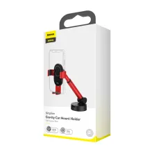 Автодержатель для телефона Baseus Simplism Gravity на торпедо Красный