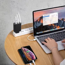 Мережевий зарядний пристрій Baseus PPS three output quick charge QC4.0+PD3.0 60W 2USB+Type-C 6A Чорний