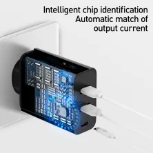 Мережевий зарядний пристрій Baseus PPS three output quick charge QC4.0+PD3.0 60W 2USB+Type-C 6A Чорний