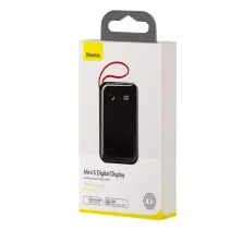 УМБ Baseus Mini S 10000mAh 15W 3A з технологією QC3.0 + PD3.0 і Type-C кабелем Чорний