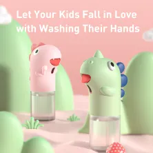 Сенсорний дозатор для пінного мила Baseus MiniDinos 300 мл Рожевий