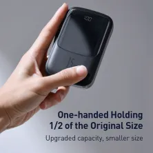 УМБ Baseus Q Pow 10000mAh 15W 3A з технологією QC3.0 + PD3.0 і iP кабелем Чорний