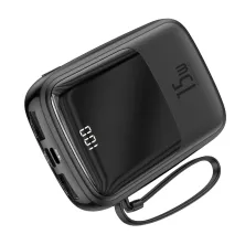 УМБ Baseus Q Pow 10000mAh 15W 3A з технологією QC3.0 + PD3.0 і iP кабелем Чорний