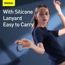 Беспроводные Bluetooth наушники Baseus Encok TWS W05 с функцией беспроводной зарядки Qi Синий