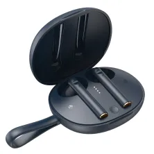 Беспроводные Bluetooth наушники Baseus Encok TWS W05 с функцией беспроводной зарядки Qi Синий