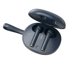 Беспроводные Bluetooth наушники Baseus Encok TWS W05 с функцией беспроводной зарядки Qi Синий