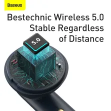Беспроводные Bluetooth наушники Baseus Encok TWS W05 с функцией беспроводной зарядки Qi Синий