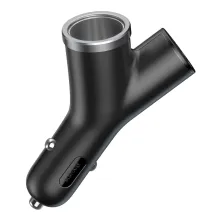 Автомобильное зарядное устройство Baseus Y-Type 2 USB 3.4A + 1 Прикуриватель 40W Черный