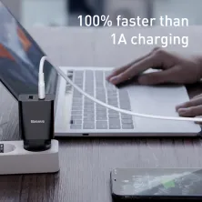 Сетевое зарядное устройство Baseus Speed Mini Dual U Charger 2USB 2.1A 10.5W Черный