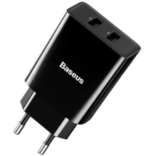 Сетевое зарядное устройство Baseus Speed Mini Dual U Charger 2USB 2.1A 10.5W Черный