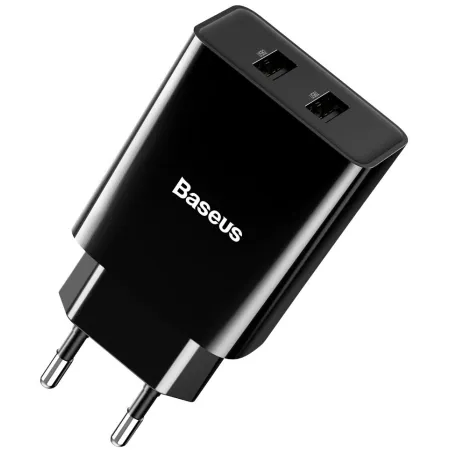 Сетевое зарядное устройство Baseus Speed Mini Dual U Charger 2USB 2.1A 10.5W Черный