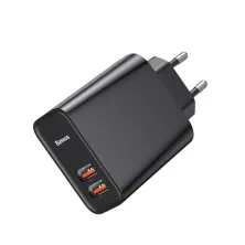 Сетевое зарядное устройство Baseus Speed Dual QC3.0 30W 2USB 5A Черный