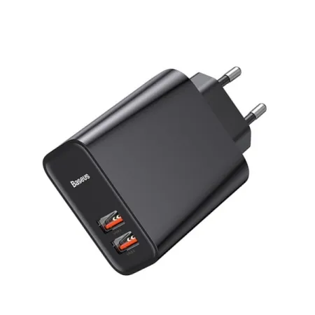 Сетевое зарядное устройство Baseus Speed Dual QC3.0 30W 2USB 5A Черный
