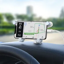 Автотримач для телефону Baseus Horizontal Screen Gravity на торпедо Білий