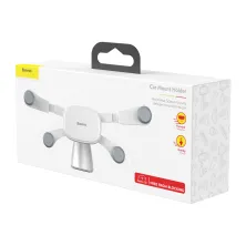 Автотримач для телефону Baseus Horizontal Screen Gravity на торпедо Білий